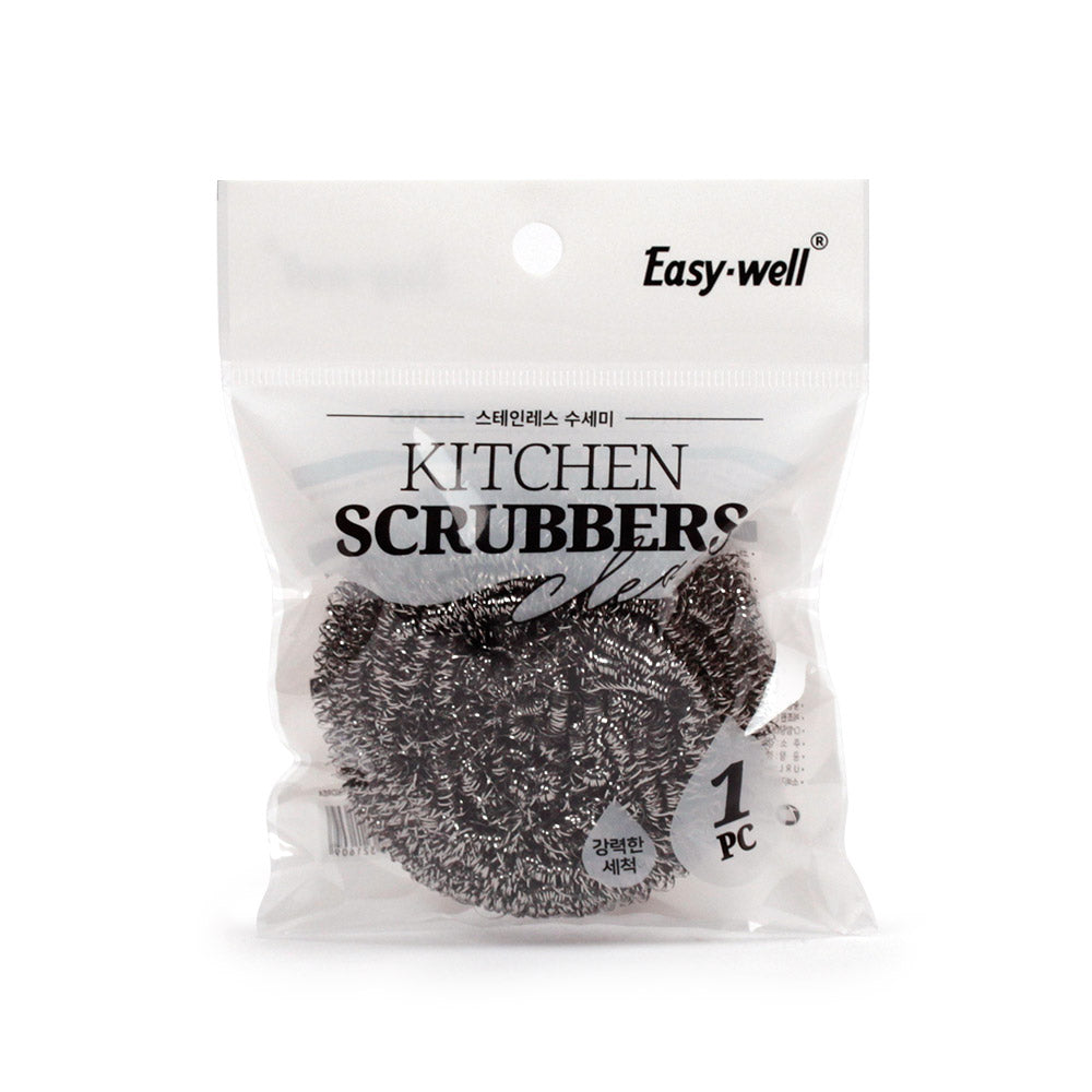 Easy Well USA Kitchen Stainless Steel Scrubber 1P