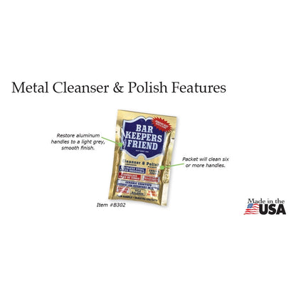 Easy Well USA Multi-Purpose Cleaning scrubbers with Free pan scrapers (2 Packs) and Metal Cleaner & Polish (1 oz. / 2 Packs) : Crystal Scrubber, 3P